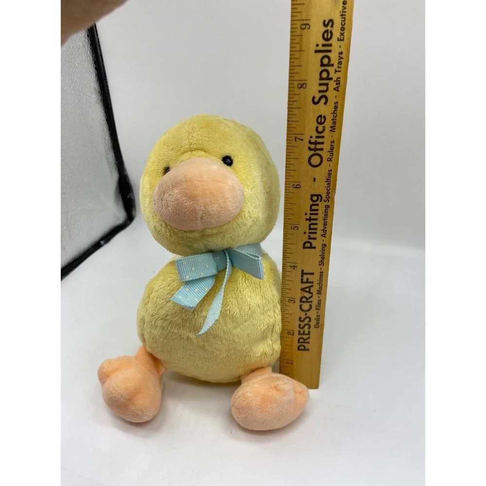 Carters Plush Duck Yellow Polka Dot Wings Blue Bow Sweet Baby‎ 631 Quack sounds
